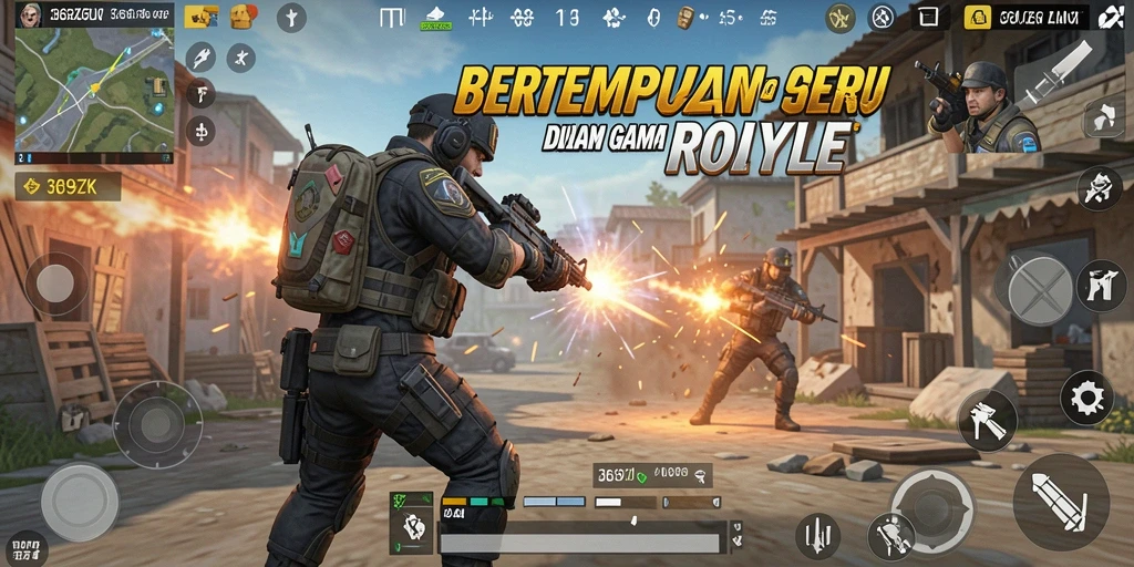 Screenshot gameplay seru dari 369ZK dalam pertempuran Battle Royale.
