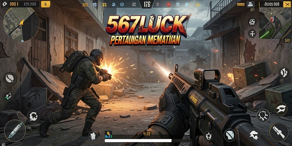 Gameplay menarik di dalam 567LUCK dengan aksi tembak-menembak.