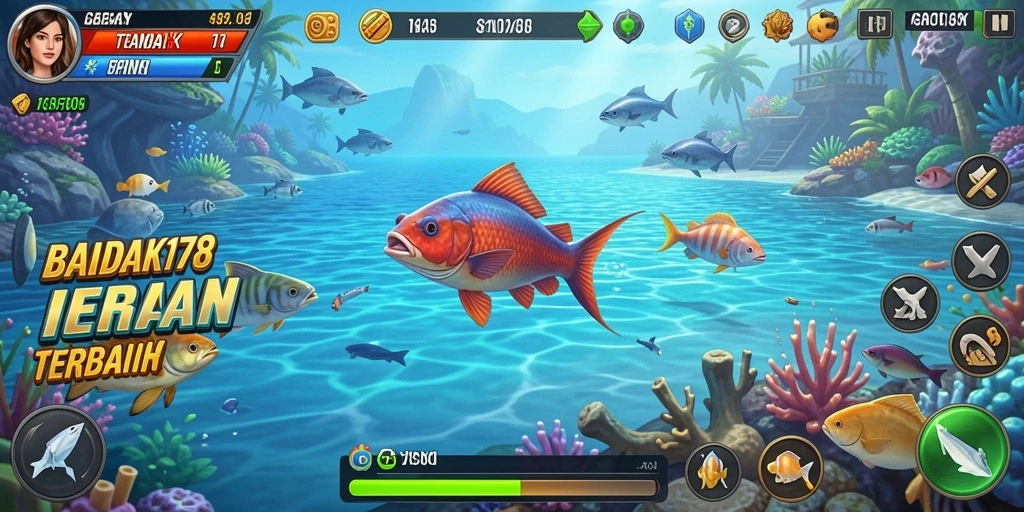 Tampilan aksi seru dalam permainan Tembak Ikan BADAK178.