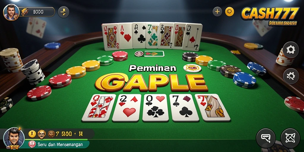 Tampilan permainan Gaple di CASH777 yang menarik dan interaktif.