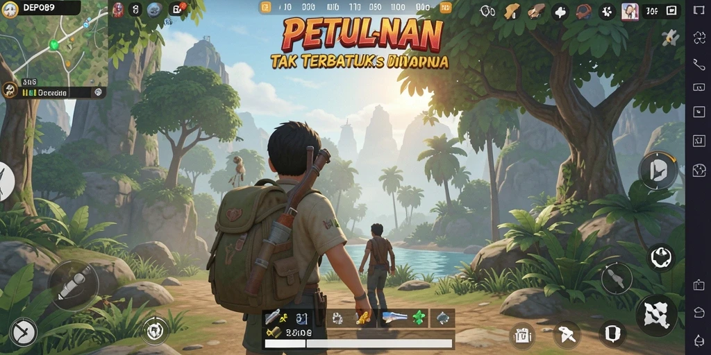 Tampilan gameplay yang menarik dari DEPO89 dalam dunia terbuka.