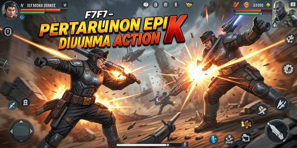 Tampilan gameplay F7F7 yang memukau dan dinamis.