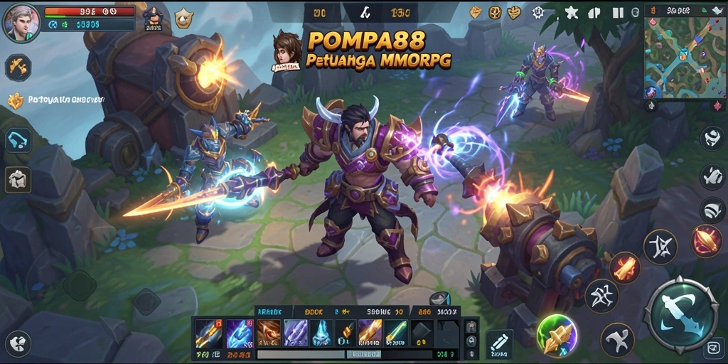 Tangkapan layar menampilkan aksi seru dalam permainan MMORPG.