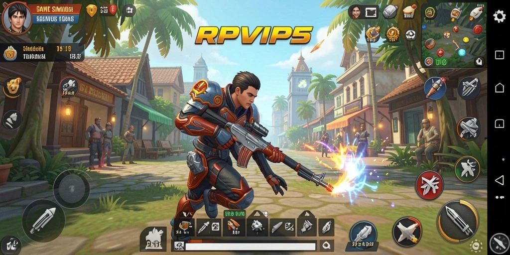 Tampilan gameplay RPVIP5 dengan karakter yang dinamis dan lingkungan interaktif.