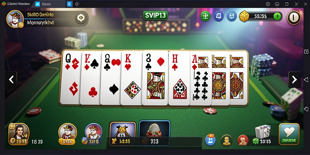 Tangkapan layar gameplay SVIP13 menampilkan momen seru saat bermain domino.